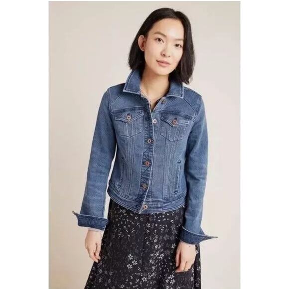 Anthropologie Pilcro Classic Denim Jean Jacket - Picture 7 of 9